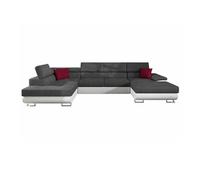 Canapé d'angle Comfivo 190, Gris, Fonction de couchage, 345x202x71cm