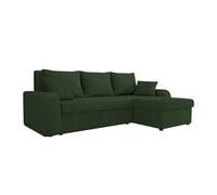 Canapé d'angle Comfivo 203, Vert, Fonction de couchage, 238x147x80cm