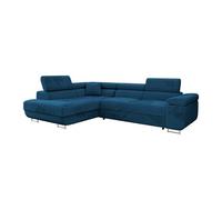 Canapé d'angle Comfivo Eliferu 100, Bleu, Fonction de couchage