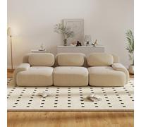 Canapé d'angle convertible 3 places, canapé modulable moderne avec assise large et profonde, canapé compressé en velours côtelé rembourré surdimensionné pour chambre à coucher, aucun assemblage requis