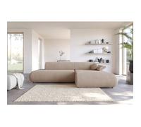 Canapé d'angle convertible - ARMONE - Chenille - angle à droite - Beige