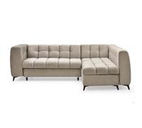 Canapé d'angle convertible Chessy Velours Taupe