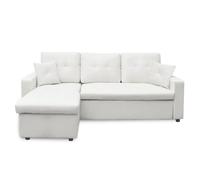 Canapé d'angle convertible Cuero Blanc