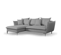Canapé d'angle Convertible en Tissu Gris Lazare de PASCAL MORABITO - Angle Gauche