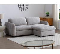 Canapé d'angle convertible et réversible en tissu chiné gris MONAVI