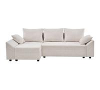 Canapé d'angle convertible et reversible en tissu texturé "Vaugirard II" - 3 places - Beige