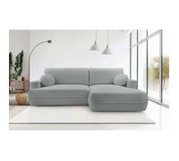 Canapé d'angle convertible - FUERRO - Coffre de rangement - Angle à droite - Beige gris - Tissu structuré déperlant