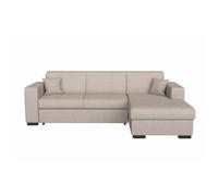 Canapé d'angle FUJI XL convertible avec coffre en tissu - Angle Droit, Beige