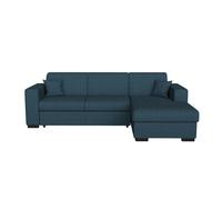 Canapé d'angle convertible FUJI XL avec coffre en tissu - Angle Droit, Bleu pétrole - LOUNGITUDE