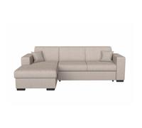 Canapé d'angle convertible FUJI XL avec coffre en tissu - Angle Gauche, Beige - LOUNGITUDE