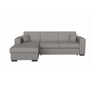 Canapé D'angle Fuji Xl Convertible Avec Coffre En Tissu - Angle Gauche, Gris Clair Gris