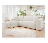 Canapé d'angle convertible LARIA en tissu anti tâche hydrophobe doux au toucher