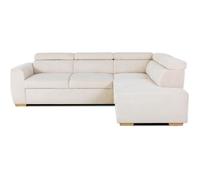 Canapé d'angle Convertible Réversible - 4/5 Places - Kelio - Velours Côtelé Beige - 245 x 184 x 77/87cm beige