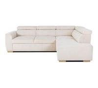 Canapé d'angle Convertible Réversible - 4/5 Places - Kelio - Velours Côtelé Beige - 245 x 184 x 77/87cm beige G