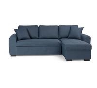 Canapé d'angle convertible réversible - tissu bleu - hamilton - l 244 x p 151 x h 90 - fabriqué en ukraine Bleu