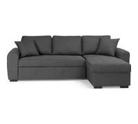 Canape dangle convertible reversible 4 places - tissu gris - contemporain - l 244 x p 151 x h 90 - hamilton