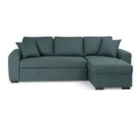 Canapé d'angle convertible réversible 4 places - Tissu Vert - L 244 x P 151 x H 90 - HAMILTON - Fabriqué en Ukraine