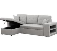 Habitat et Jardin Canapé d'angle Convertible/réversible Axel - 3 Places - Gris Clair