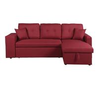 Canapé d'angle convertible/réversible ""Axel"" - 3 places - Rouge