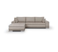 Canape dangle convertible reversible + coffre de rangement - Tissu Beige - L 289 x P 94/188 x H 88 cm - INDIAN vert