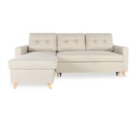 Canapé d'angle convertible réversible Falko Tissu Beige - style scandinave