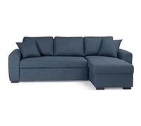 Canapé d'angle convertible réversible - tissu bleu - hamilton - l 244 x p 151 x h 90 - fabriqué en ukraine Bleu