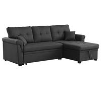 Canapé d'Angle Convertible Réversible TORONTO Gris Foncé 214 cm