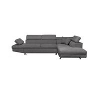 Canapé D'angle Rio Convertible Avec Coffre En Microfibre - Angle Droit, Gris Gris