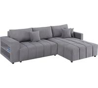 Canapé d'angle convertible tissu chenille 3 places - "Trocadero" - Gris