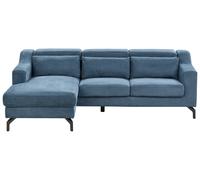 Canapé d'Angle Côté Droit Moderne Chenille 4 Places Appui-Tête Réglable Ble