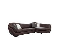 Canapé d'angle cuir de buffle 5 places CAIPI - Marron - Angle droit de Pascal Morabito