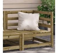 Canapé d'angle de jardin 70x70x67 cm en bois de pin imprégné sous pression, salon extérieur modulaire pour terrasse et patio, design à lattes avec dossier confortable, résistant aux intempéries