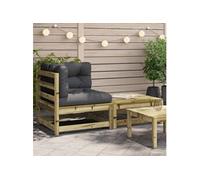 Canapé d'Angle de Jardin avec Coussins et Repose-pieds, Siège avec Dossier, Meuble de Terrasse Patio Arrière-cour 838116