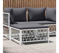 Canapé d'Angle de Jardin avec Coussins Siège Anthracite Tissu Tissé vidaXL