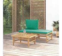 Canapé d'angle de jardin avec coussins taupe bambou canapé d'extérieur vidaXL