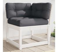 Canapé d'Angle de Jardin Chaise Siège Patio Cire Marron Bois Pin Massif vidaXL