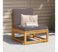 vidaXL Canapé d'angle de jardin 73x73x65 cm Bois massif Acacia avec coussins
