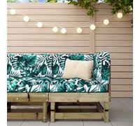 Canapé d'angle de jardin en bois de pin imprégné massif, canapé modulaire extérieur robuste pour terrasse patio, design à lattes confortable, cadre stable résistant aux intempéries, capacité 110kg