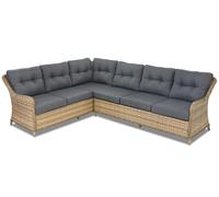 Canapé d'angle de jardin en résine tressée Toledo Garden Point cappuccino