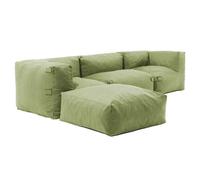 Oviala Canapé d'angle de Jardin modulable 4 Places Vert Cactus - Mixi