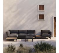 Canapé d'angle d'extérieur modulaire 5 places Sorells avec revêtement
