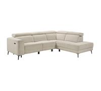 AltoBuy Canapé d'angle Droit avec 2 Places Relax électrique Tissu Beige - Bamako