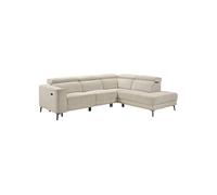 AltoBuy Canapé d'angle Droit avec 2 Places Relax électrique Tissu Beige - Bamako