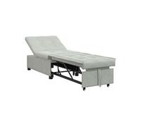 vidaXL Canapé-lit 3-en-1 dépliant en velours gris clair