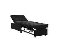vidaXL Canapé-lit 3-en-1 extractible noir en velours
