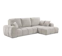 Habitat et Jardin Canapé d'angle Droit Convertible en Tissu Chenille Verneuil - 3 Places - Beige