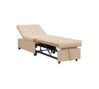 vidaXL Canapé-lit 3-en-1 en tissu crème