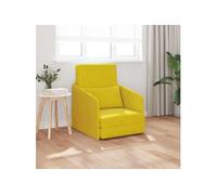 Canape dangle droit convertible GENERIQUE CHILL 1 places en velours jaune