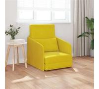 Vidaxl Canapé-Lit De Sol 2-En-1 Jaune 65x80x83 Cm Velours Jaune