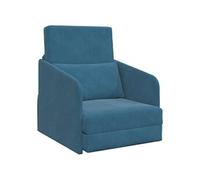 Canape dangle droit convertible GENERIQUE CHILL 2 places en velours bleu